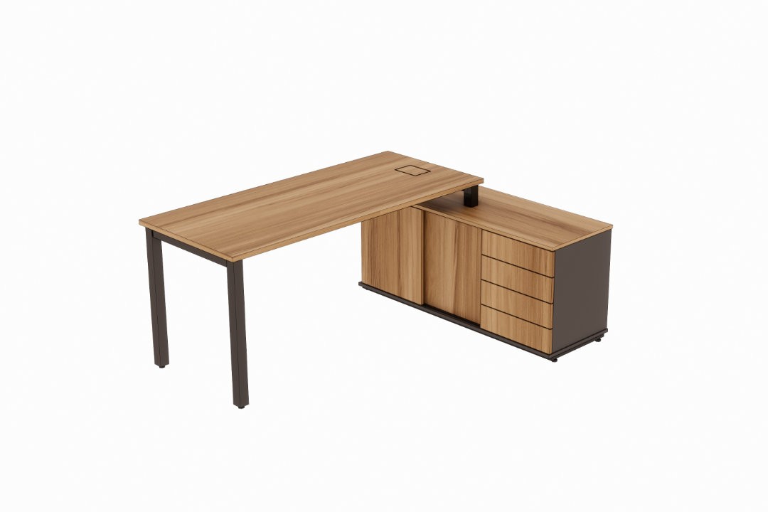 Mesa de escritório gerente com armário Pórtico